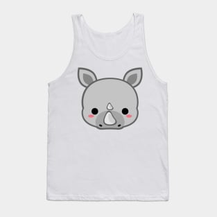 Cute White Rhino Tank Top